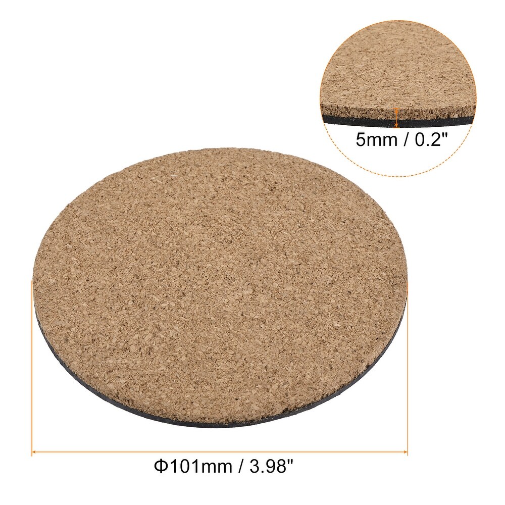 8pcs Round Plastic Cork Plant Mat Cup Coaster Pad for Home Garden Pots