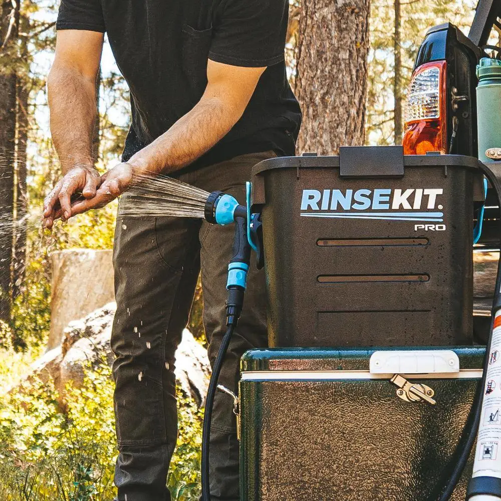 RinseKit 3.5 Gal. Portable Shower plus Touchless Auto Nozzle Bundle RKPROBNDL