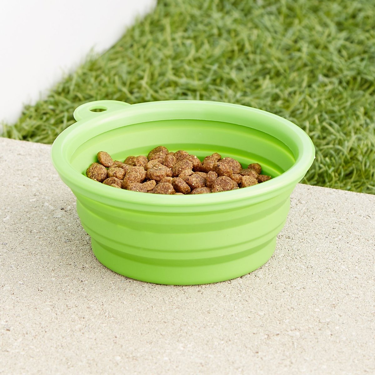 Alfie Pet Collapsible Non-Skid Silicone Travel Dog and Cat Bowl， 1.5-cup