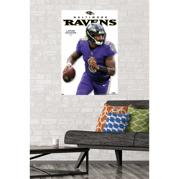 Trends International Nfl Baltimore Ravens Lamar Jackson Feature Series 23 Unframed Wall Poster Prints