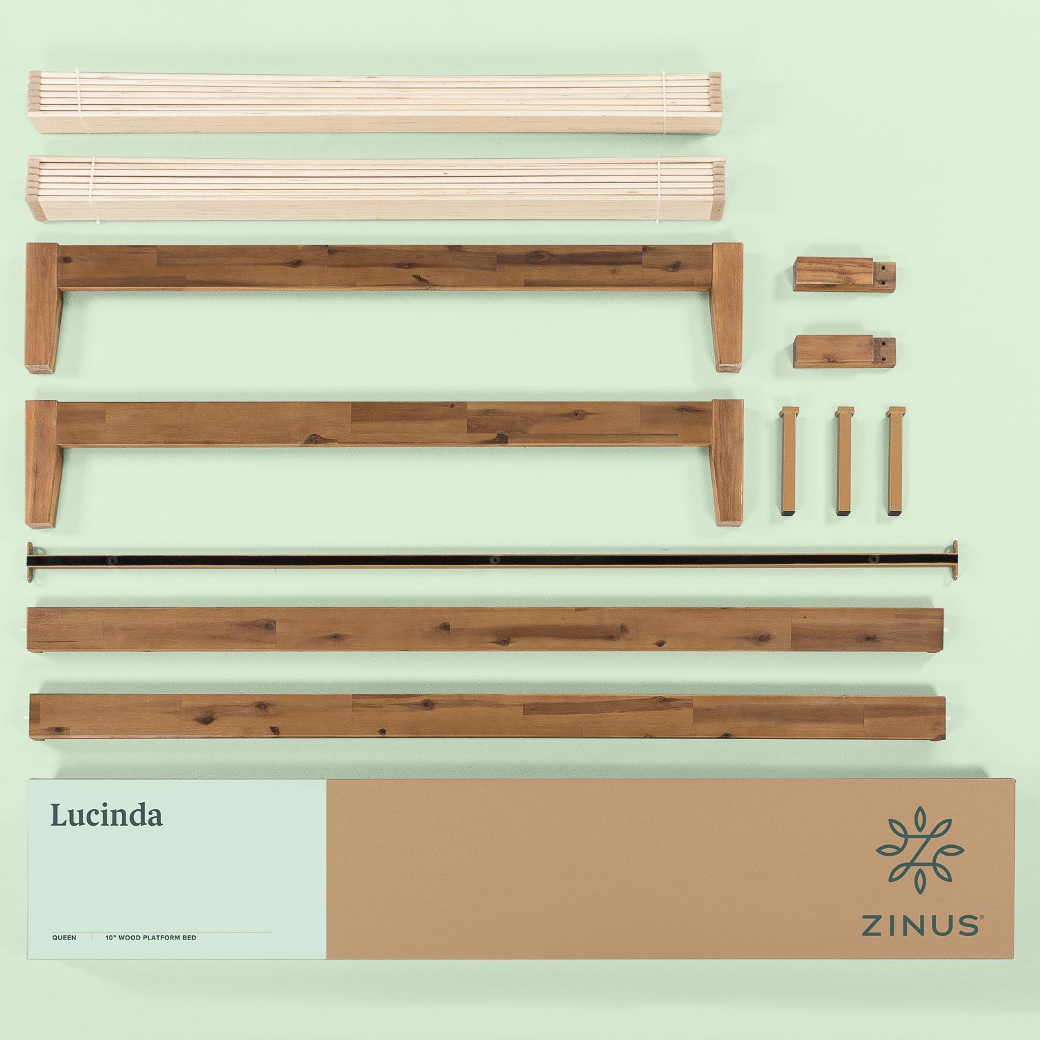 Zinus Lucinda 10 Wood Platform Bed Frame， Queen