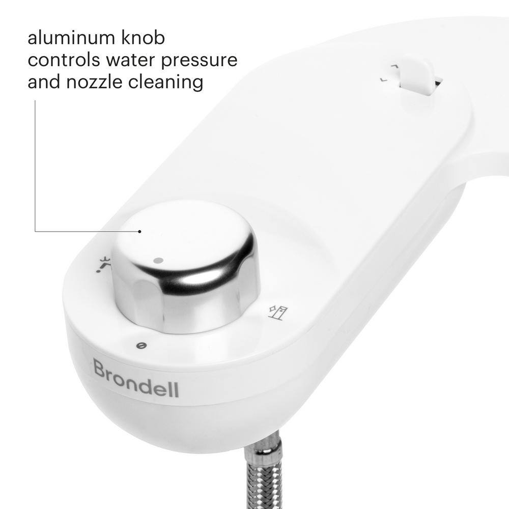 Brondell SimpleSpa Eco Ambient Temperature Single Nozzle Attachable Bidet System Bidet Attachment with Recycled Plastics SSE-15