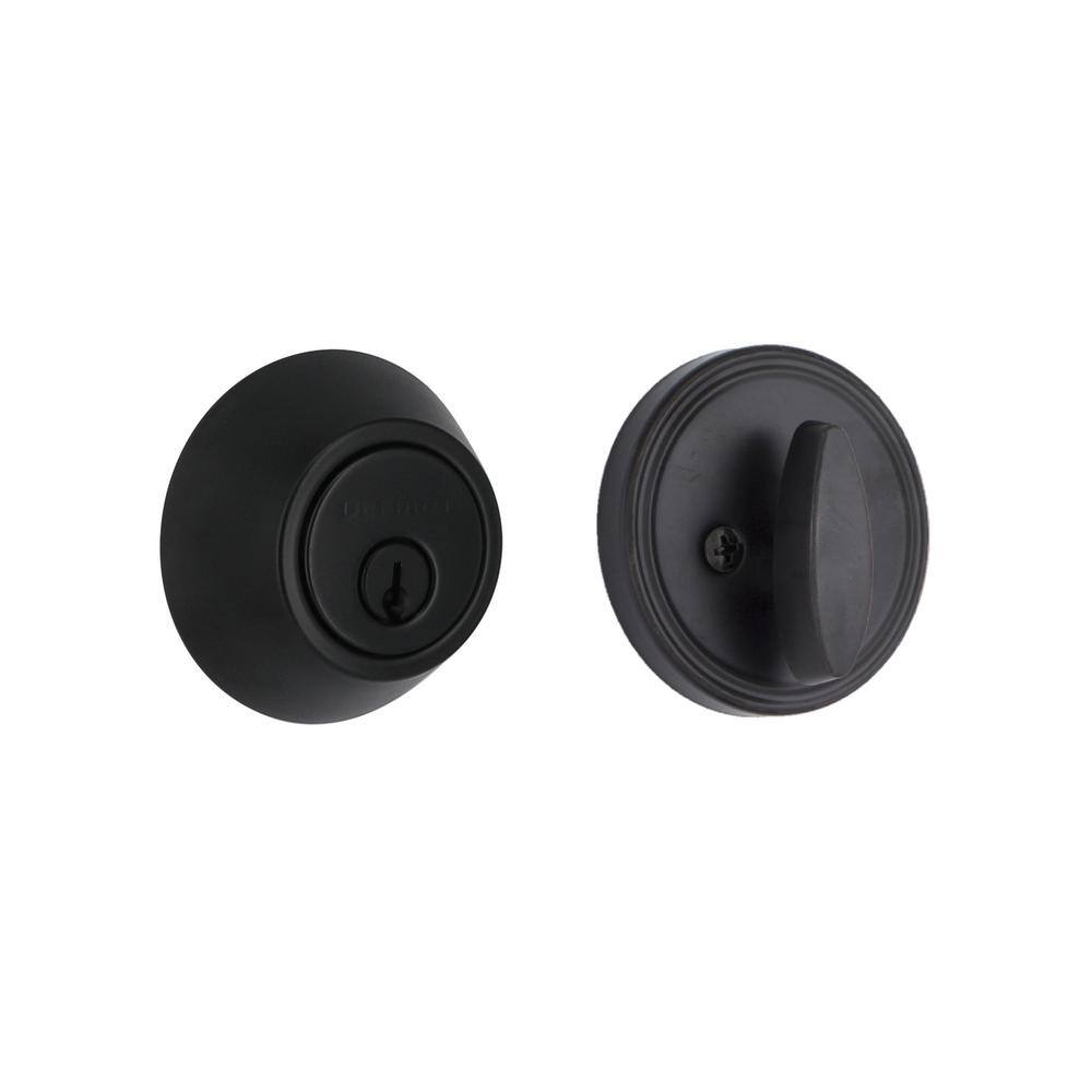 Defiant Matte Black Single Cylinder Deadbolt 32DLX91