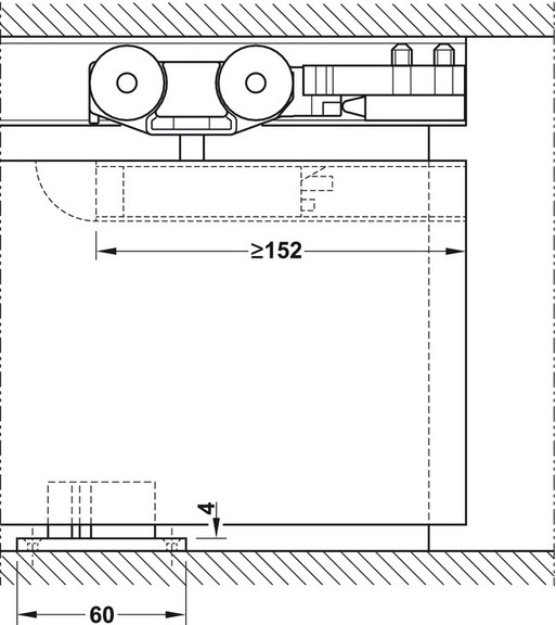 Hafele 941.25.044 Sliding Door Hardware  Slido D L...