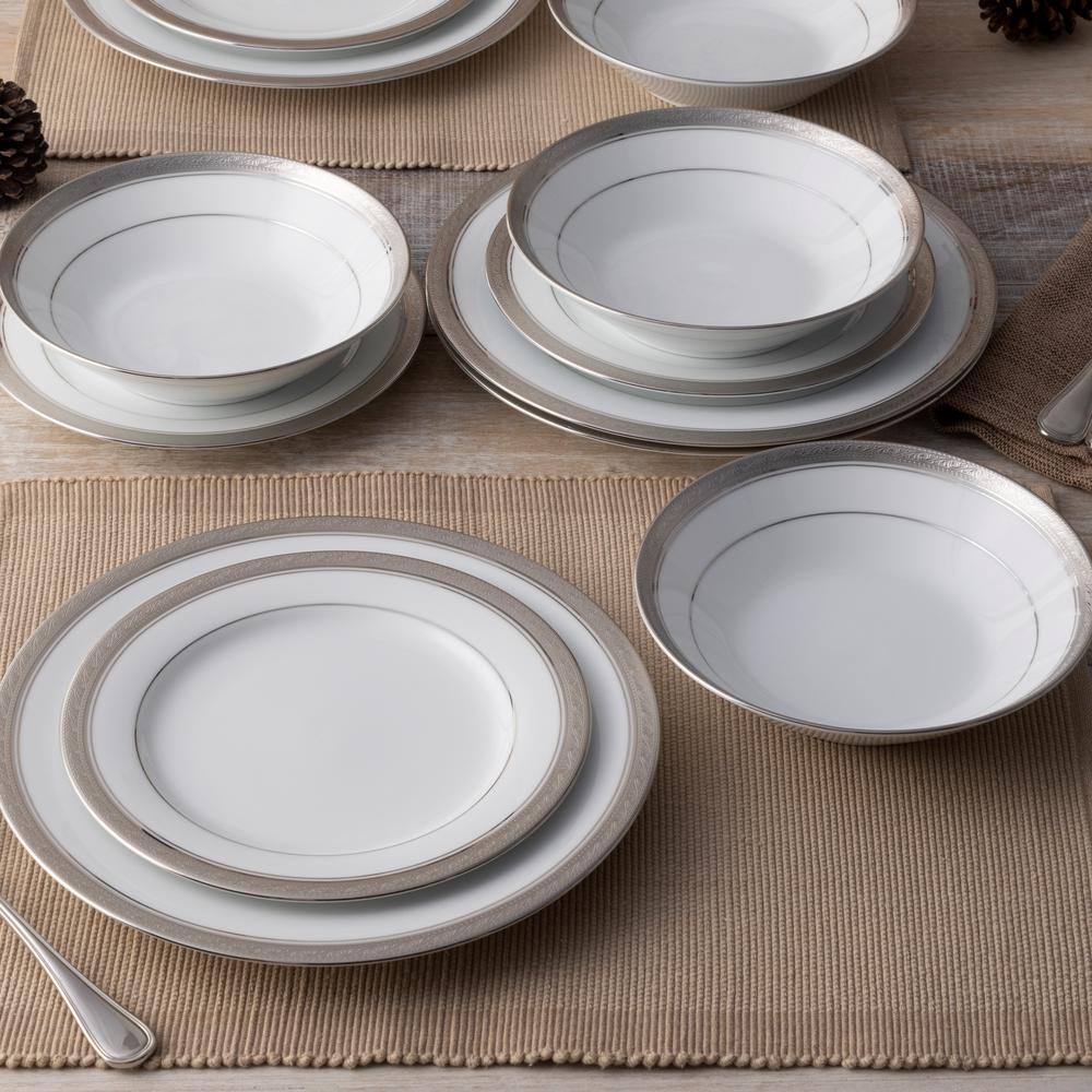 Noritake Crestwood Platinum 12-Piece Set (Service For 4) 4166-12H