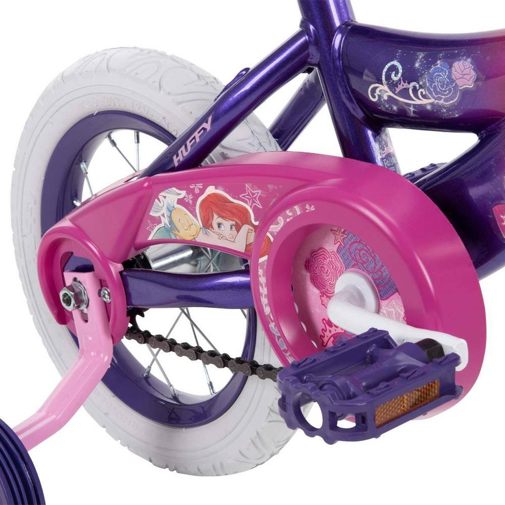 Huffy 12 in. Disney Princess Hot PinkIndigo Girls' Bike with Bubble-Maker 22450