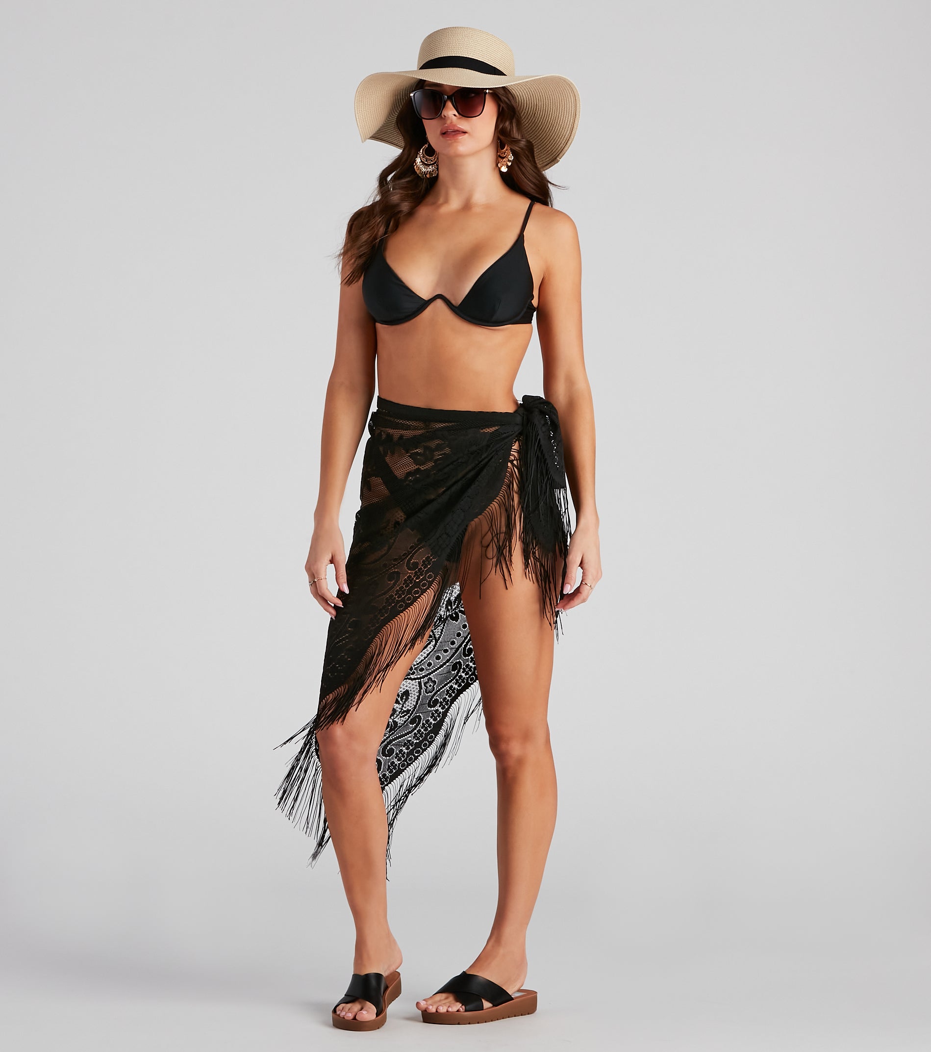 Boho Babe Fringe Crochet Swim Wrap