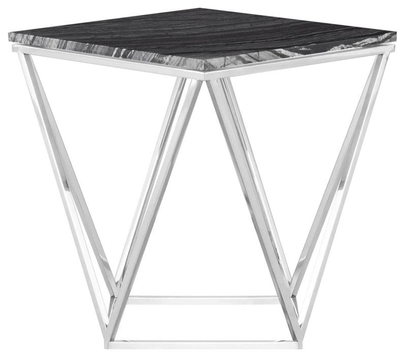 Vera Black Wood Side Table   Contemporary   Side Tables And End Tables   by Virgil Stanis Design  Houzz