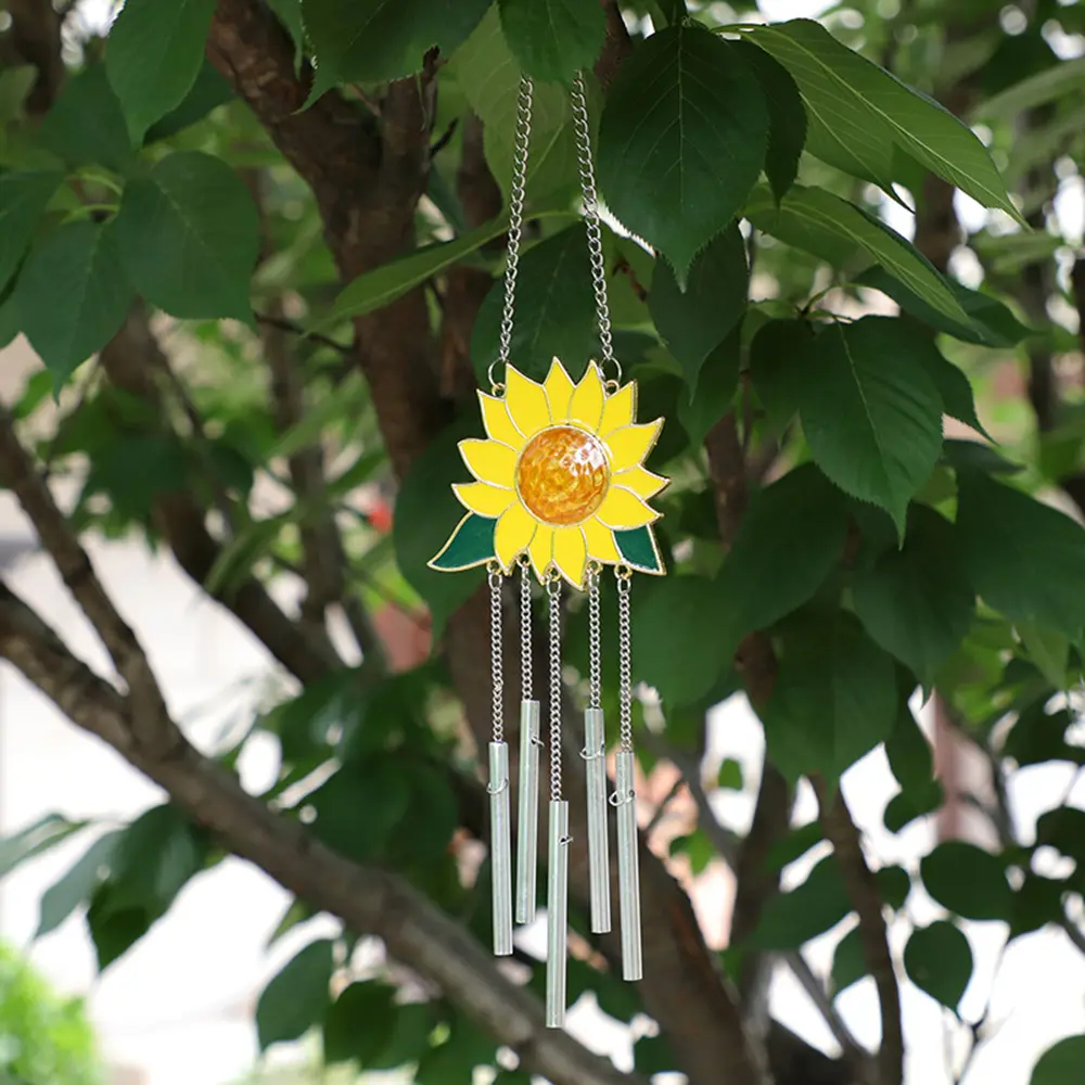 Decorative Sunflower Wind Chimes  Wall Decorative Pendent Decor Wall Hanging Wind Chime