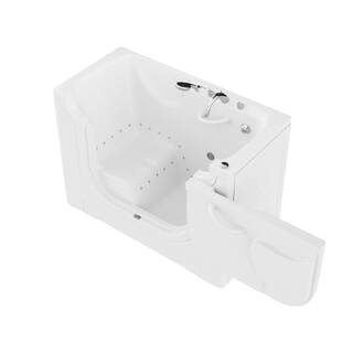 Universal Tubs HD Series 30 in. x 60 in. Right Drain Wheelchair Access Walk-In Air Tub in White HD3060WCARWA