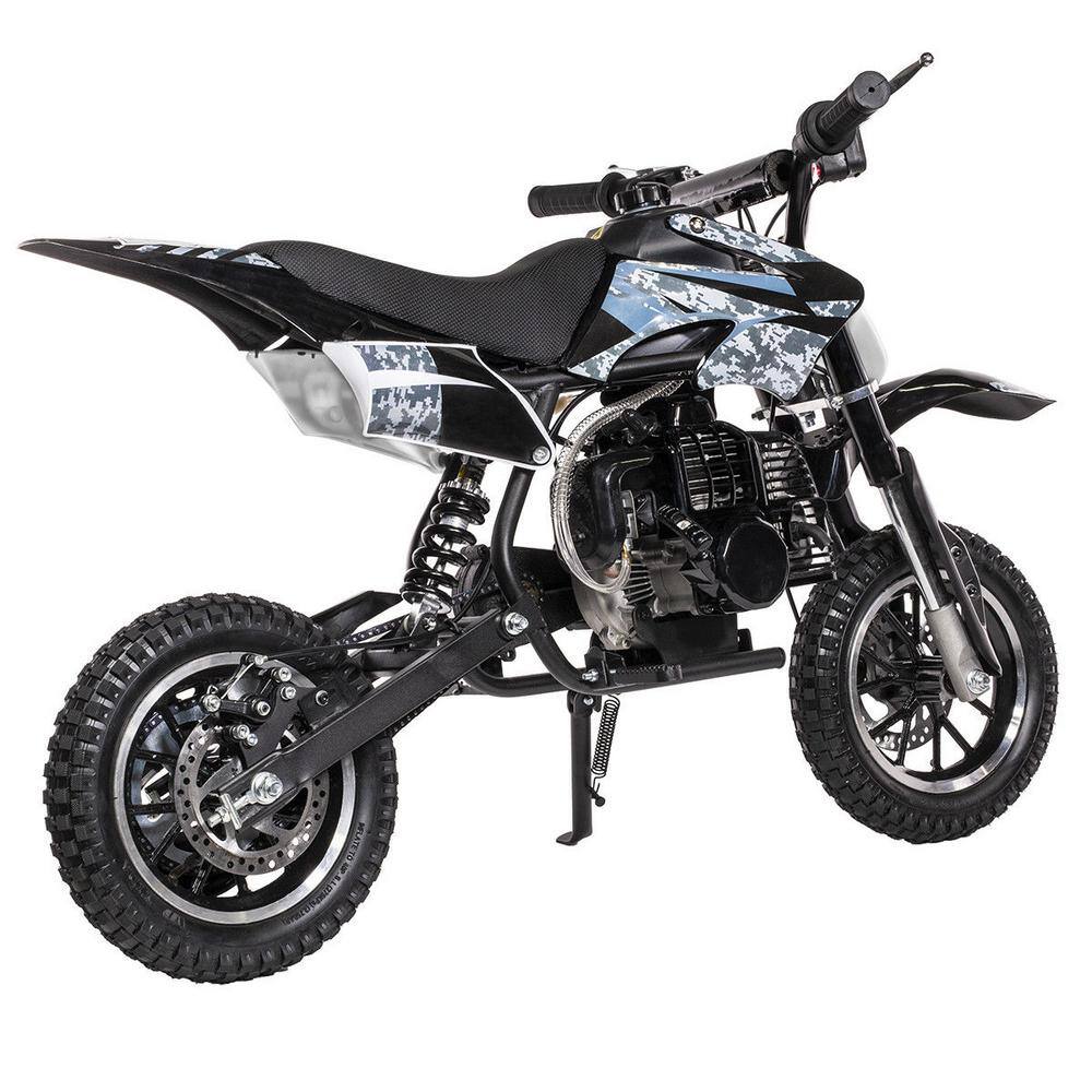 XtremepowerUS 49 cc 2-Stroke Gas Pixel Dirt Power Mini Pocket Dirt Bike Dirt Off Road Motorcycle Ride-on Motorcycle 99728