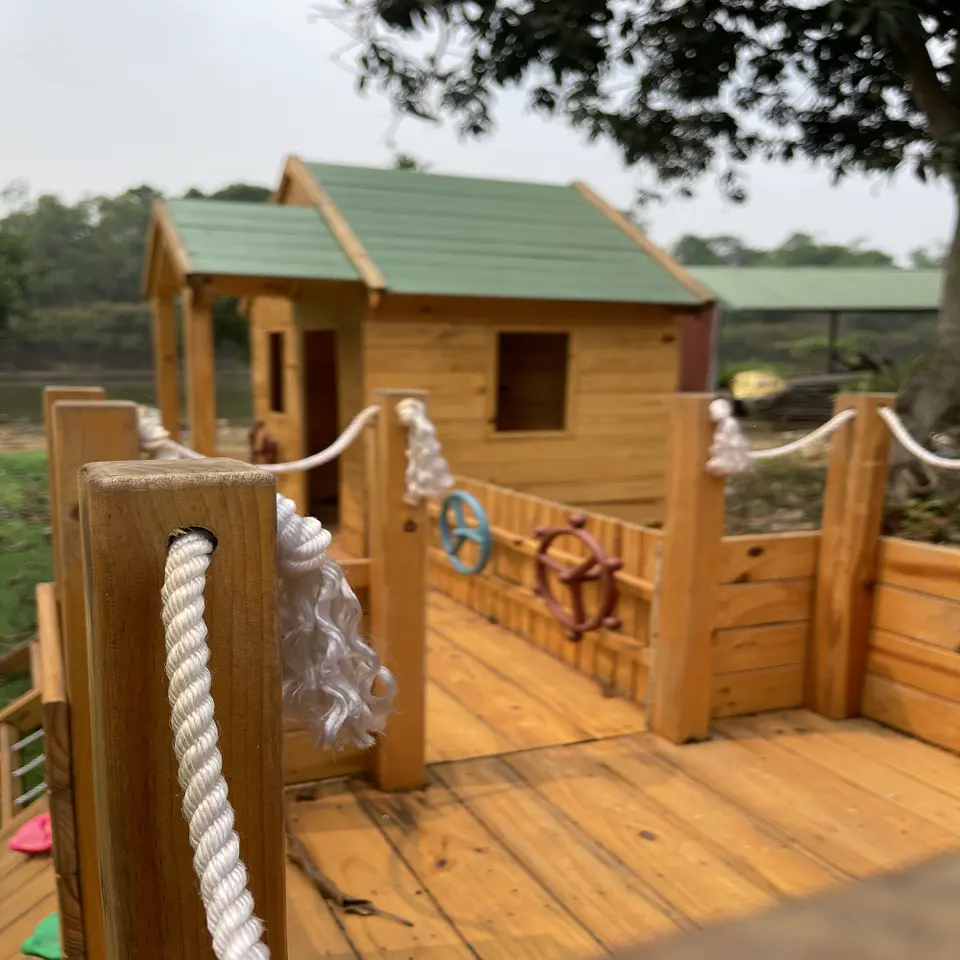 Beautiful Garden Playhouse Wooden Villa Playhouse Indoor Playground Outdoor Play Area For Children