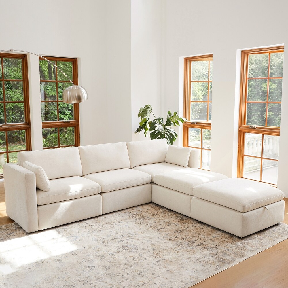 Celia Oversized Modular Sectional Fabric Sofa Set