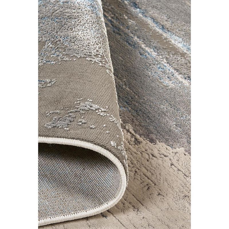 Weave and Wander Aurelian Modern Metallic Watercolor Rug