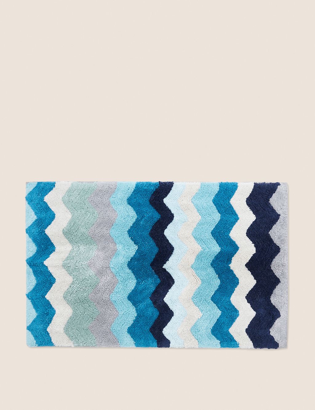 Pure Cotton Zig Zag Bath Mat