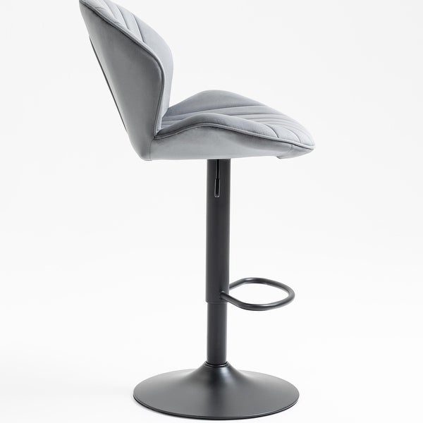 Adjustable Barstools with Back and Footrest， Counter Height Bar Chairs