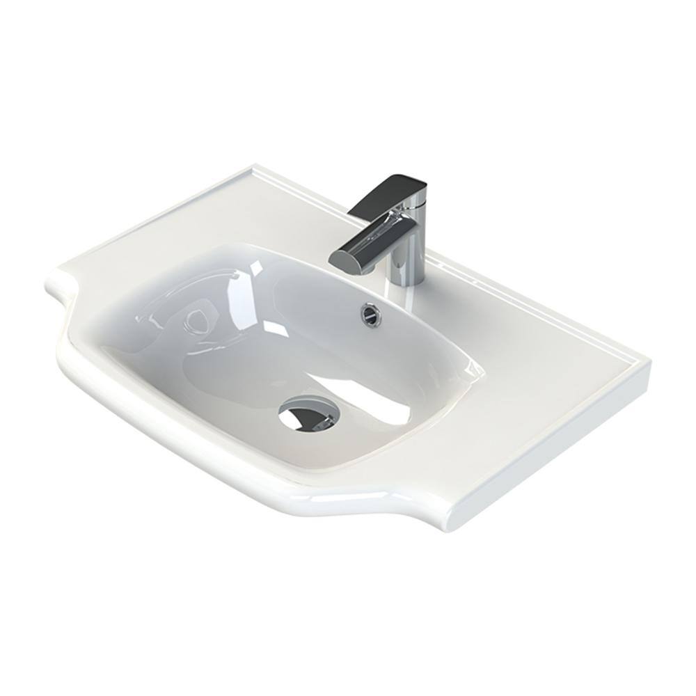 Nameeks Yeni Klasik Wall Mounted Bathroom Sink in White CeraStyle 081000-U-One Hole