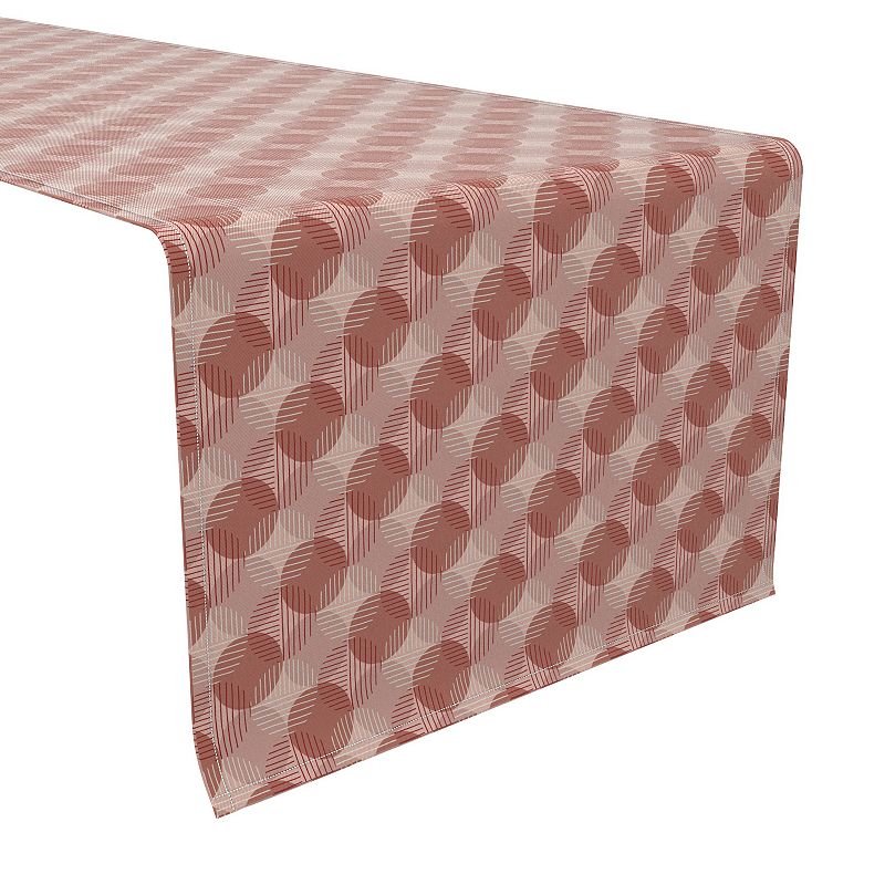 Table Runner， 100% Cotton， 16x90， Dusty Pink Dots