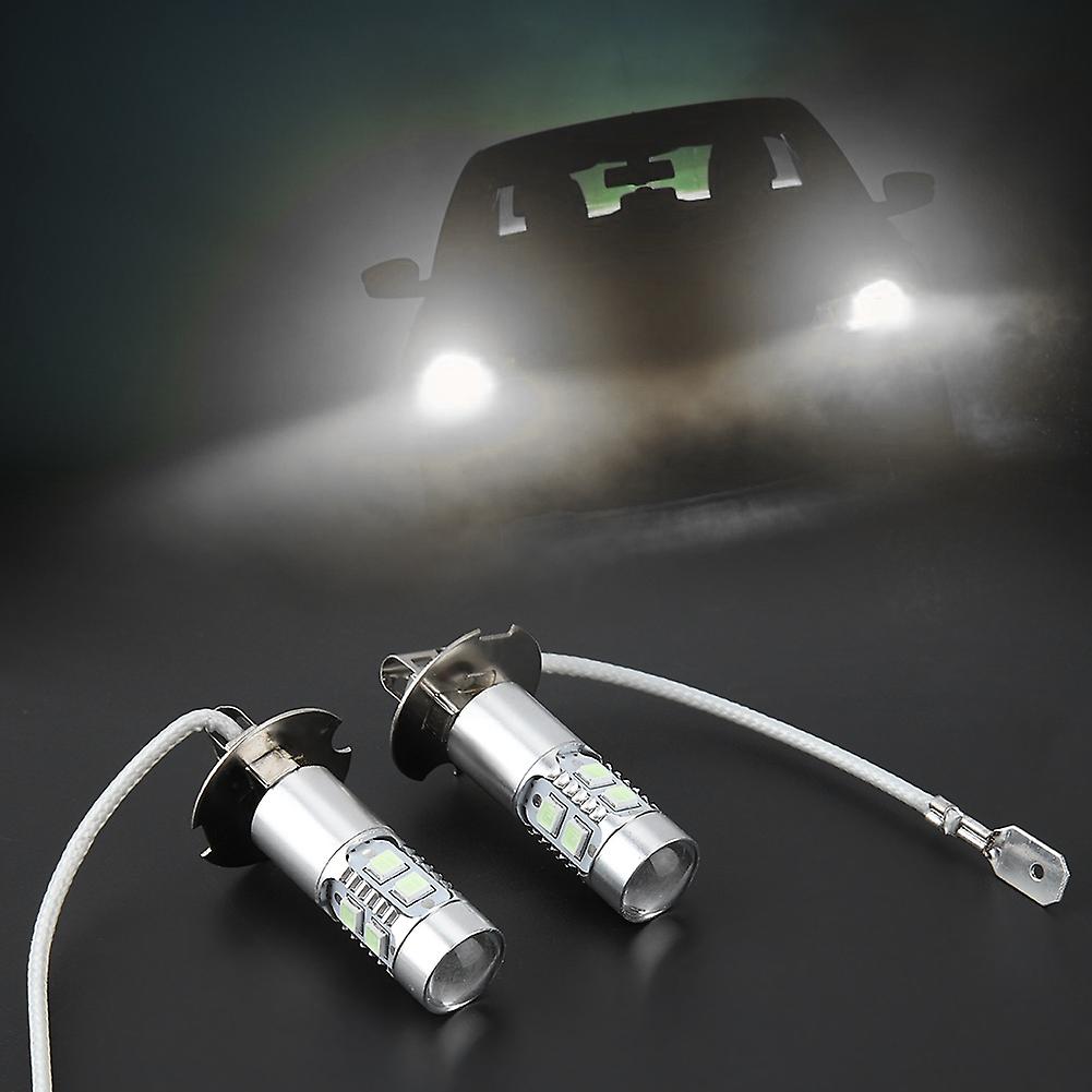 2pcs 100w 1200lm 8000k Car Led Headlight Bulbs Kit Fog Lamp Daytime Running Light Bulb For H3