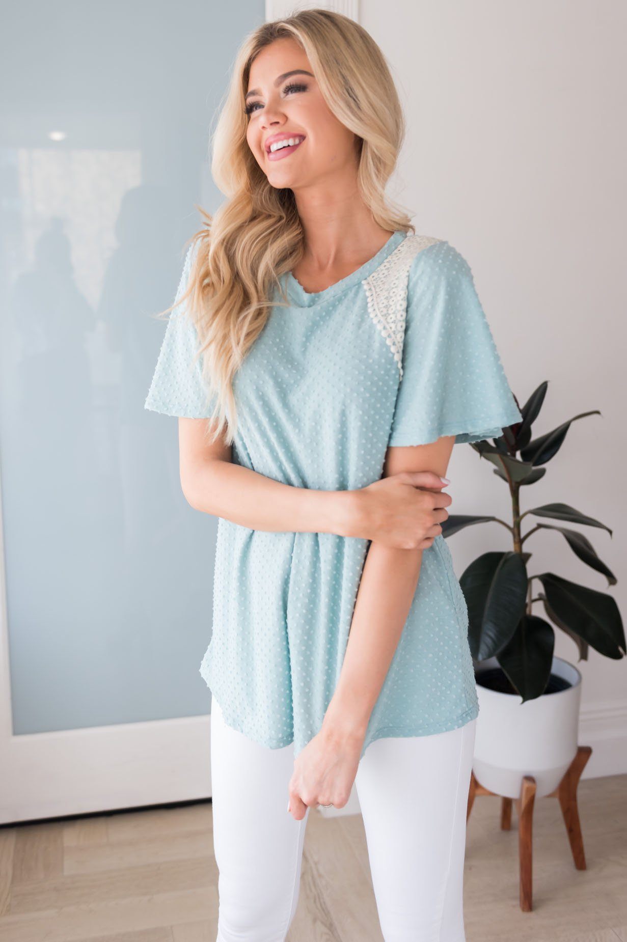 Free To Be Me Modest Lace Blouse