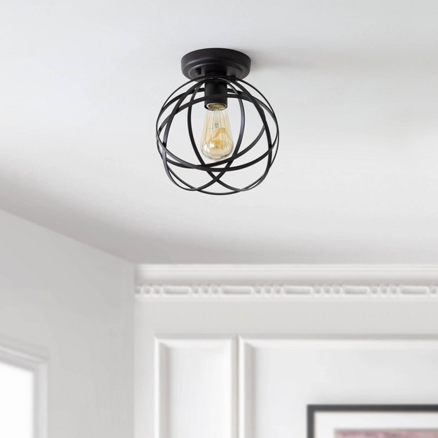 Metal Alba Orb Flush Mount includes Energy Efficient Light Bulb Jonathan Y