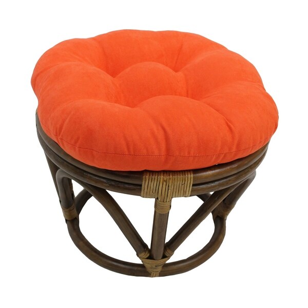 18-inch Round Microsuede Footstool/Ottoman Cushion (Cushion Only) - 18 x 18