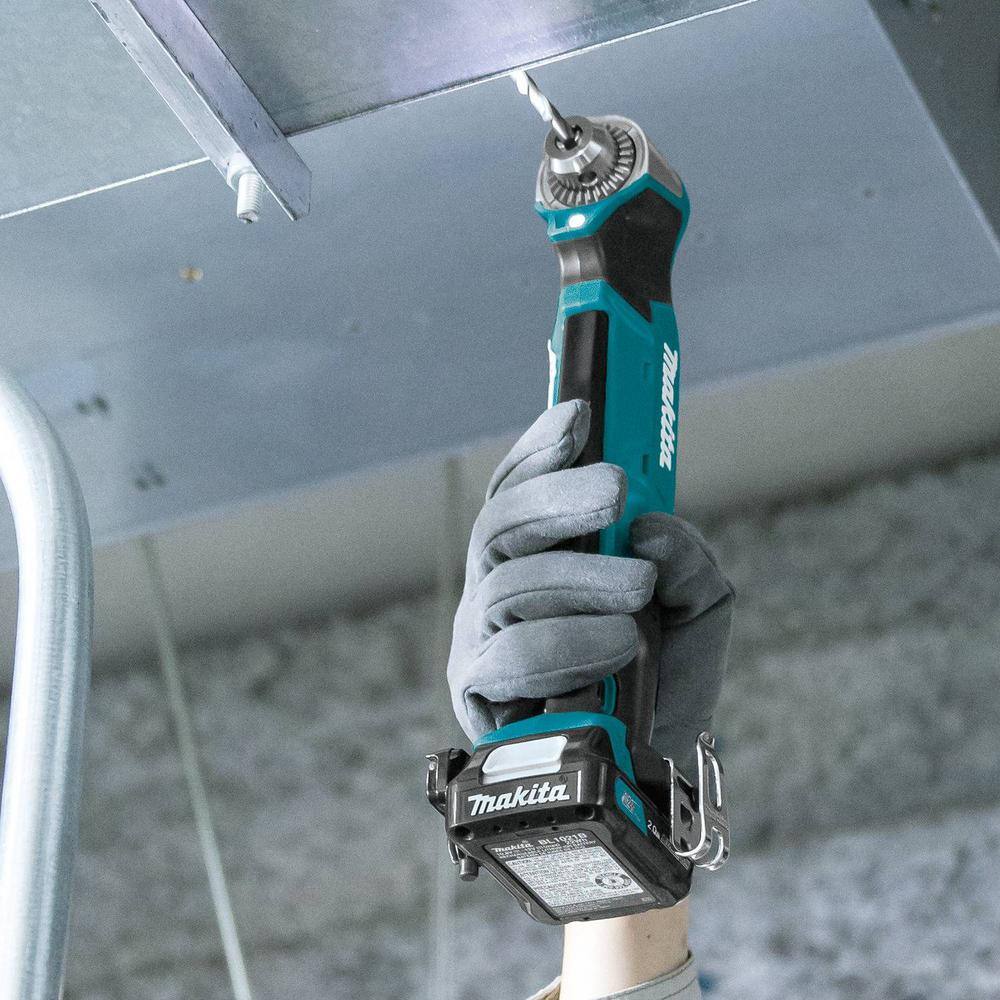 Makita 12V max CXT Lithium-Ion Cordless 38 in. Right Angle Drill Kit (2.0 Ah) AD03R1