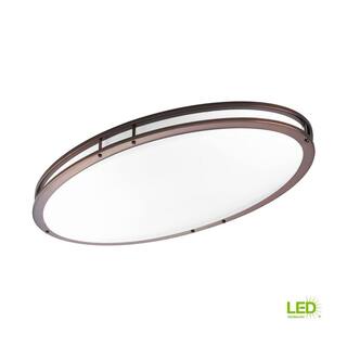 Progress Lighting 18 in. CTC COMM Collection 38 -Watt Urban Bronze Integrated LED Flush Mount P7251-17430K9