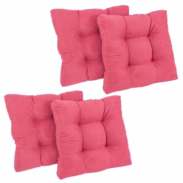 19-inch Square Microsuede Chair Cushion (Set of 1， 2， or 4) - 19 x 19