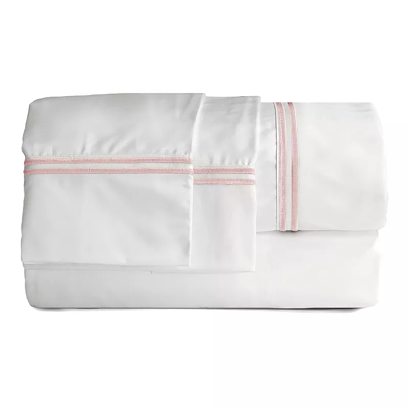 Hotel Peninsula Embroidered Stripe Sheet Set