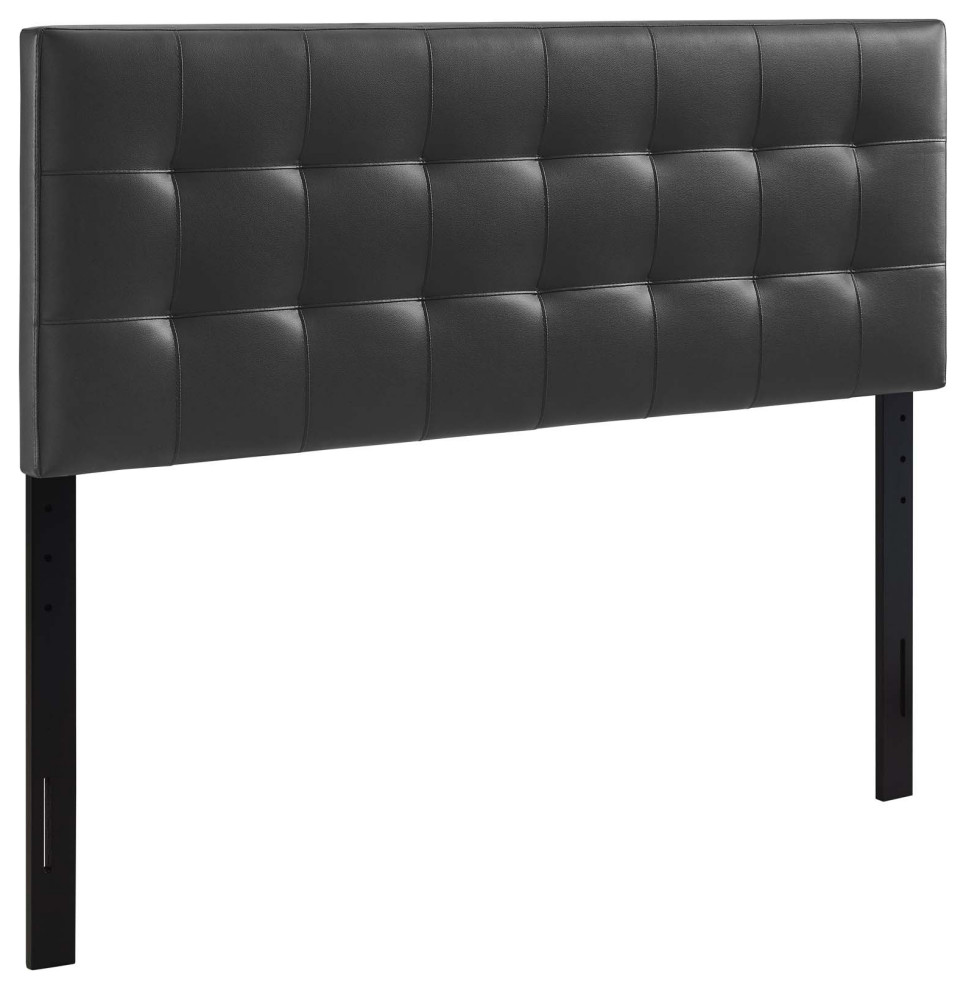 Lily King Tufted Faux Leather Headboard   Transitional   Headboards   by ShopFreely  Houzz