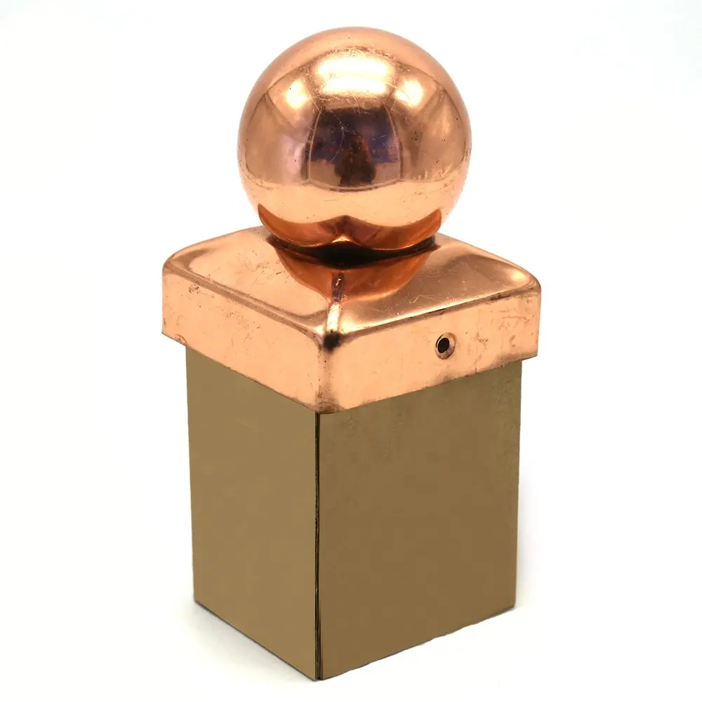 Factory Supply 71MM Copper Round Ball Wooden Post Cap