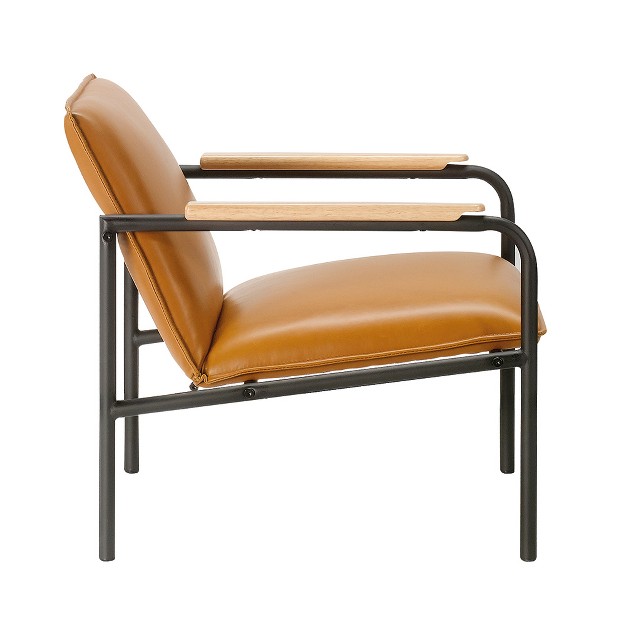 Sauder Boulevard Caf Metal Lounge Chair Camel Finish