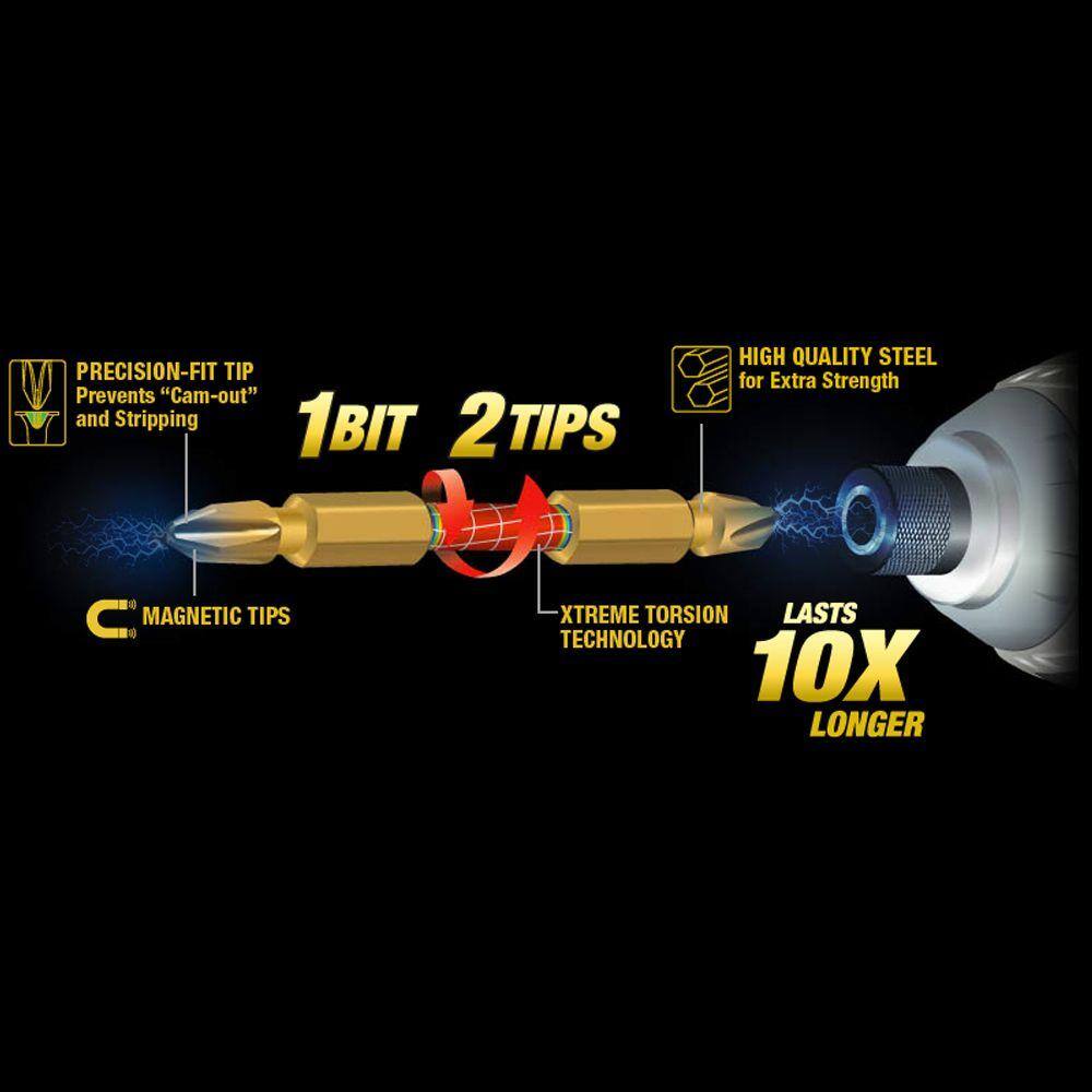 Makita Impact GOLD #1 (2-12 in.) Philips Double-Ended Power Bit (3-Piece) B-39578