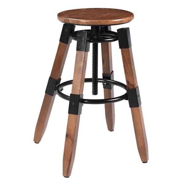 Litchett Wood Grain and Black Barstool - 20