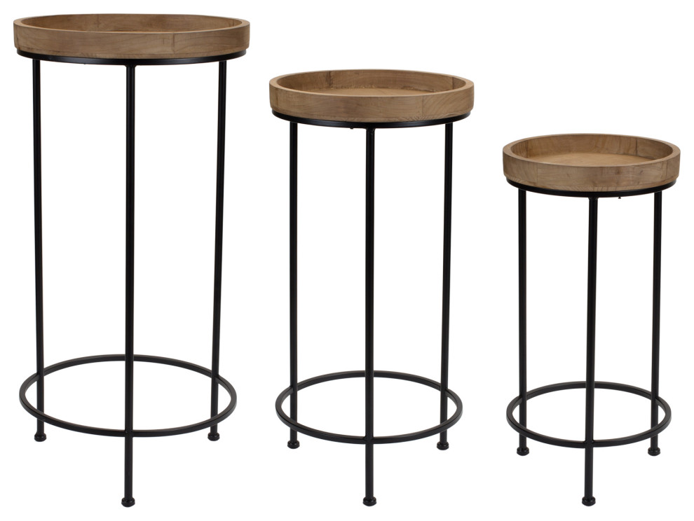 Accent Table  3 Piece Set   Industrial   Coffee Table Sets   by Melrose International LLC  Houzz