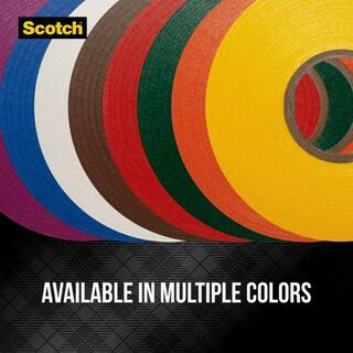 Scotch 34 in. x 66 ft. Vinyl Electrical Tape BlackRed and White (3-Pack) 6132-108286