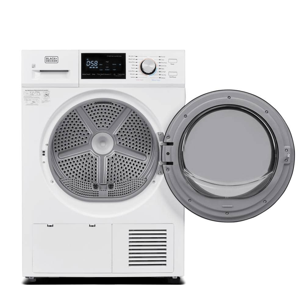 BLACK+DECKER 4.4 cu. ft. 240-Volt Ventless Electric Dryer with Heat Pump in White BDFH44M