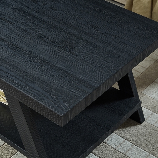 The Gray Barn Cedar Ridge Contemporary Replicated Wood Shelf End Table