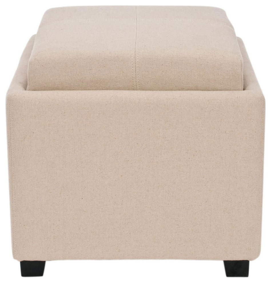 Sara Single Tray Ottoman Taupe/ Black   Modern   Footstools And Ottomans   by Virgil Stanis Design  Houzz