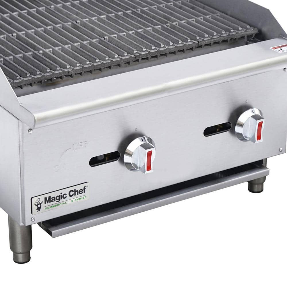 Magic Chef 24 in. Commercial Countertop Radiant Charbroiler in Stainless Steel M24CB