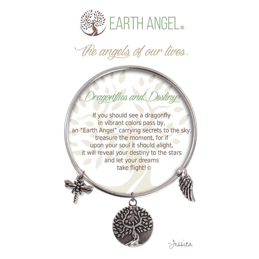 Earth Angel  Dragonflies and Destiny Bracelet in Silver