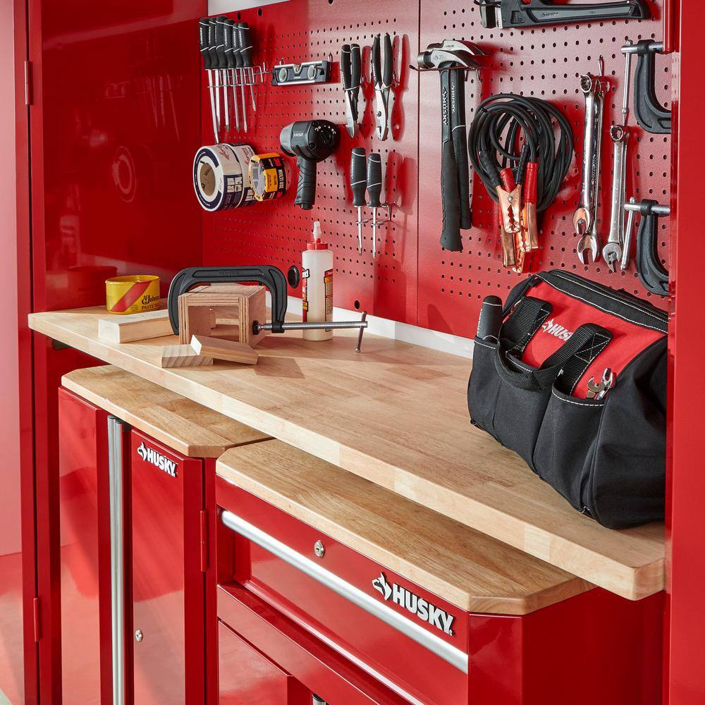 Husky 8-Piece Ready-to-Assemble Steel Garage Storage System in Red (133 in. W x 98 in. H x 24 in. D) G13310SR-US