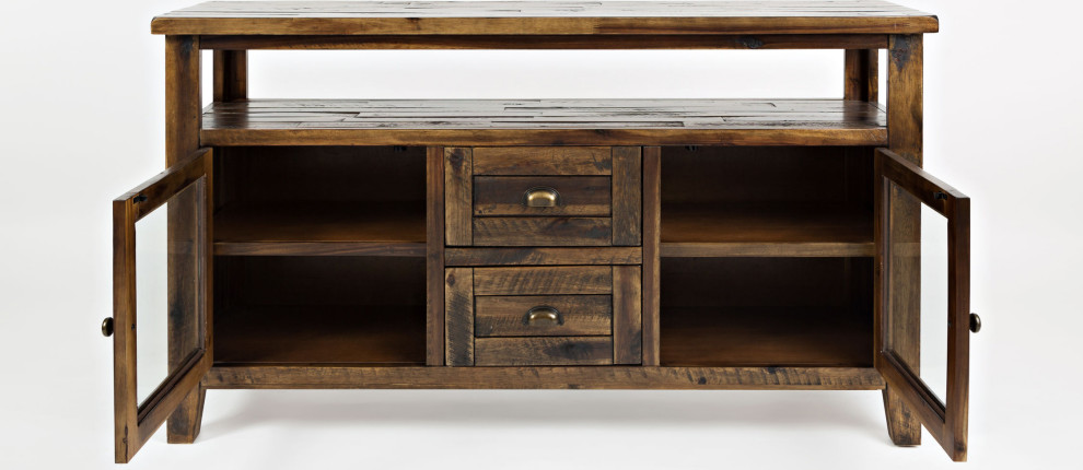 Artisan  x27s Craft Storage Console   Rustic   Entertainment Centers And Tv Stands   by HedgeApple  Houzz