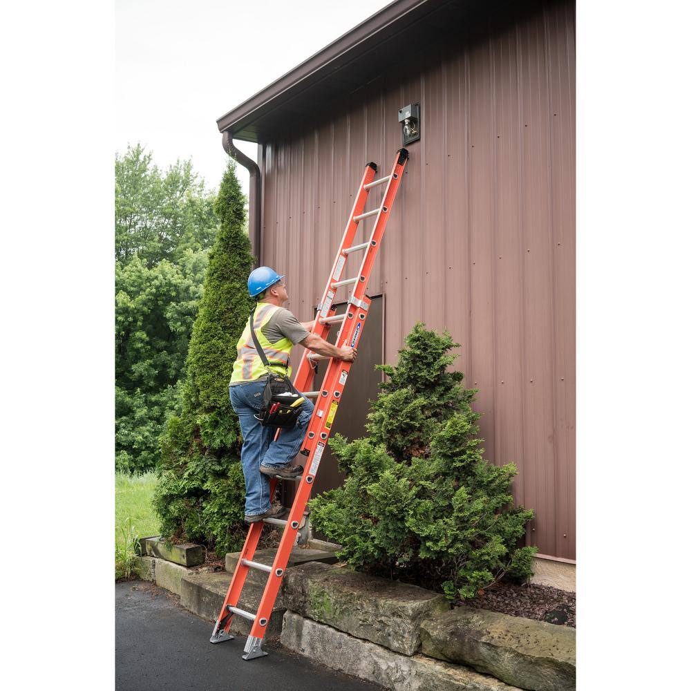 Werner 24 ft. Fiberglass Extension Ladder with 300 lbs. Load Capacity Type IA Duty Rating D6224-2