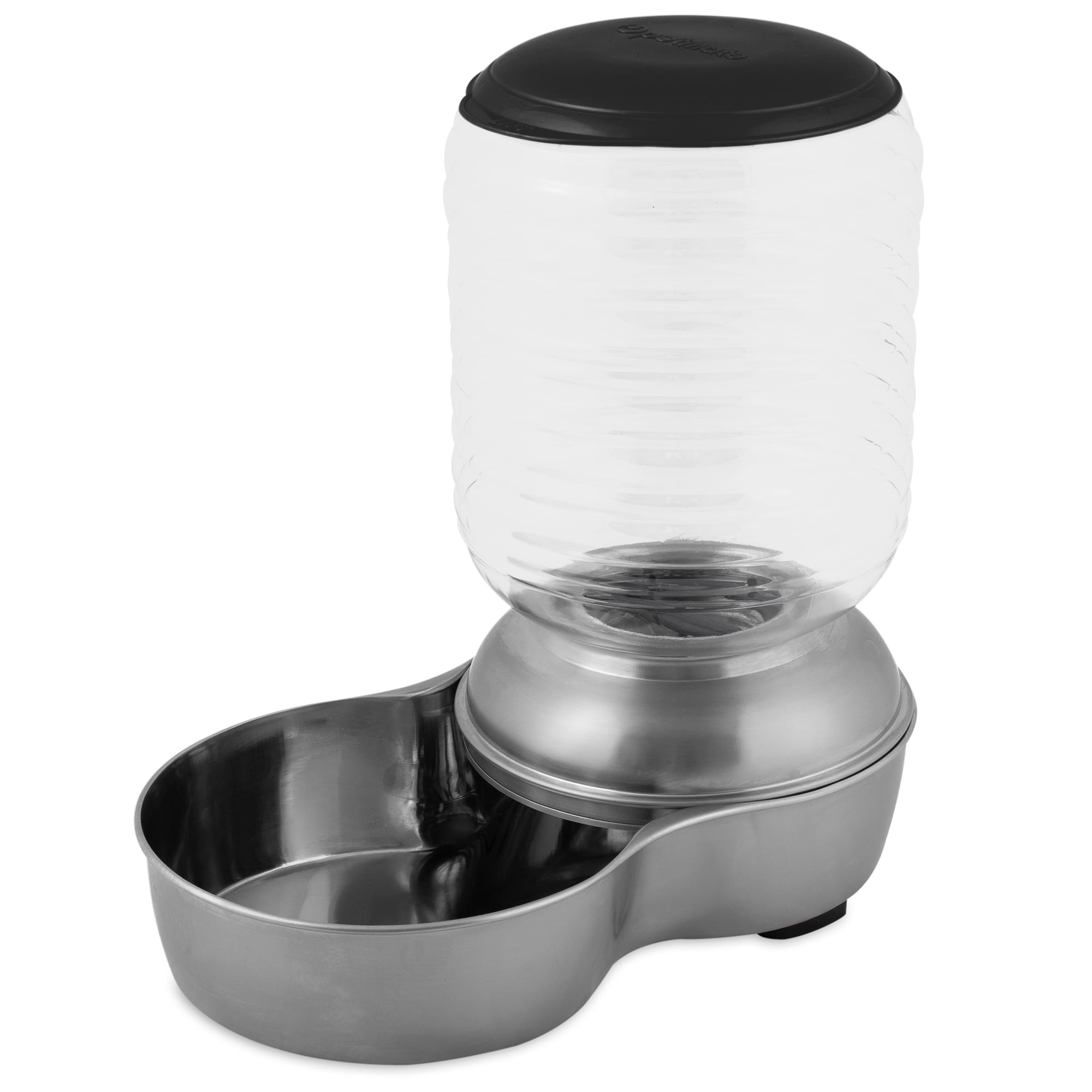 Petmate Replendish Steel Feeder Dog Bowl， 4 Cups