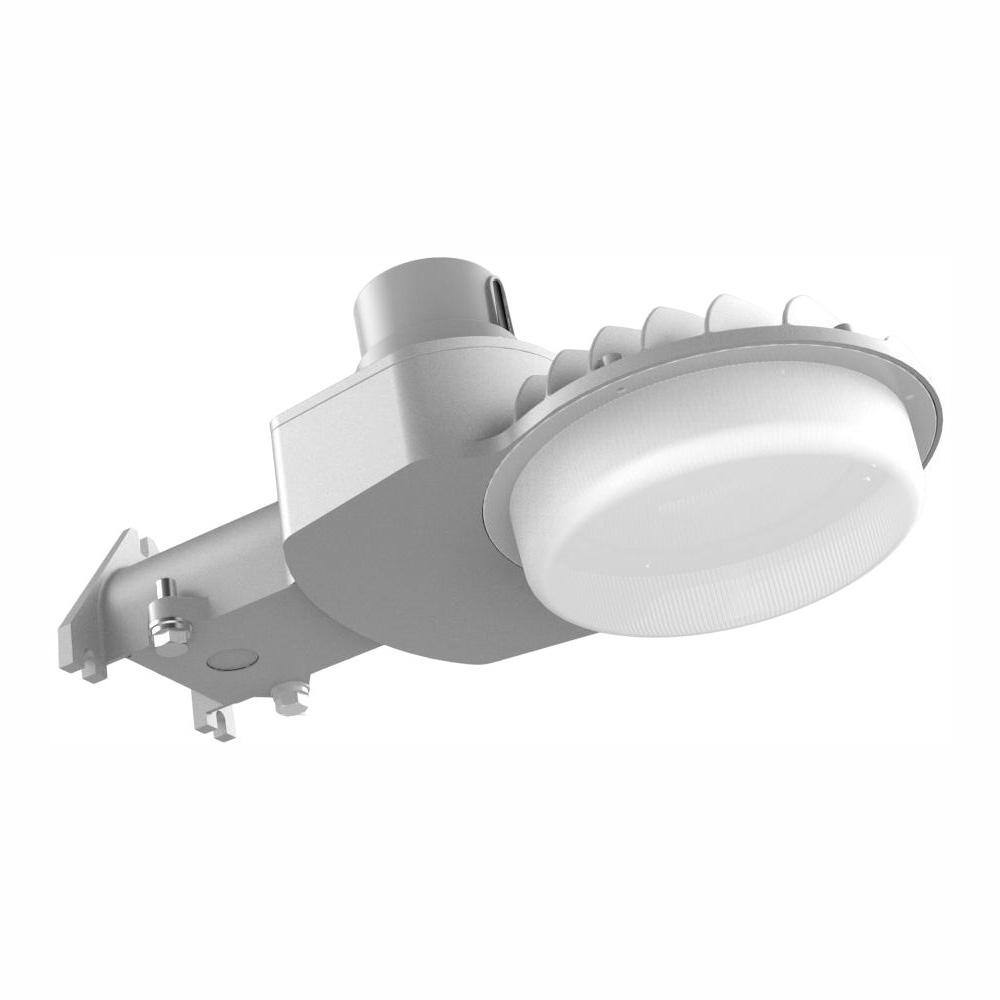 Commercial Electric 250W Equivalent Integrated LED Gray Dusk to Dawn Outdoor Area Light 7000 Lumens ASTR55-PC-4K-GR