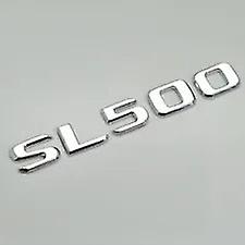 For mercedes benz sl500 chrome silver rear boot trunk letter number badge emblem