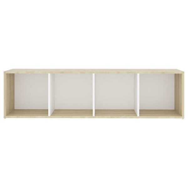 TV Cabinet White and Sonoma Oak 56.1