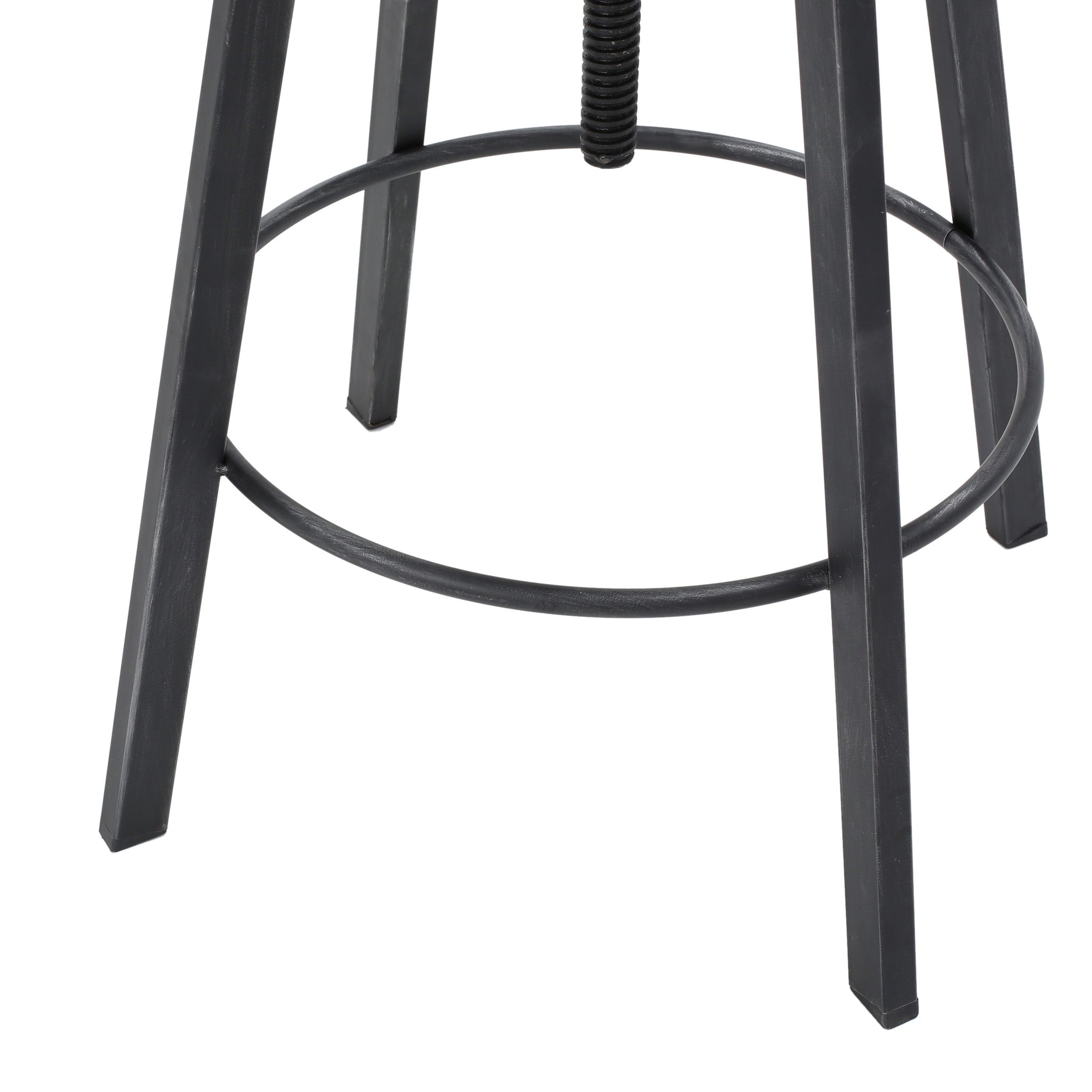 Poe Anique Finish Firwood Height Adjustable Bar Stool